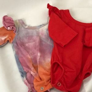 Ruffle Shoulder Onesie